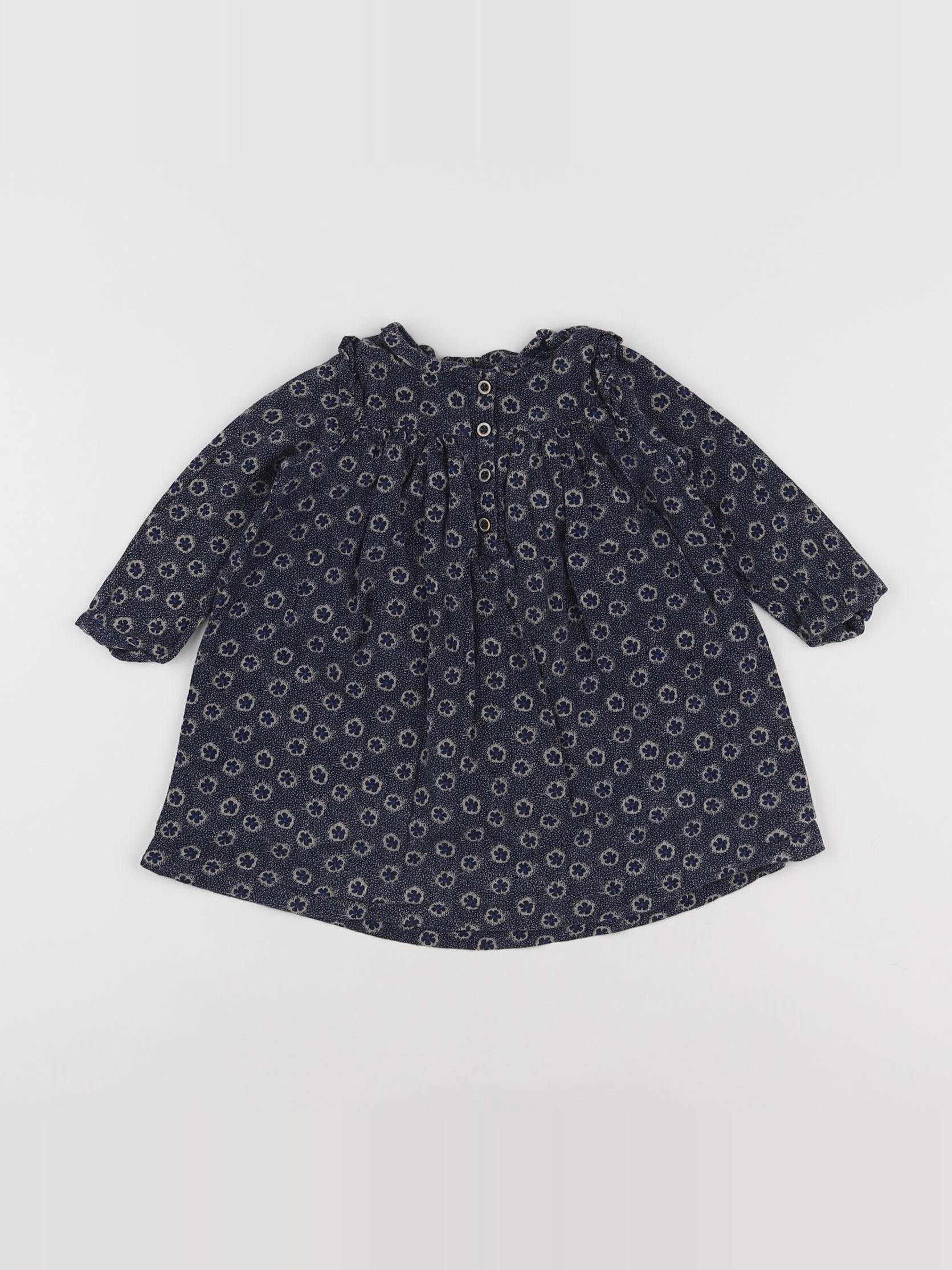 Boutchou - robe bleu - 12 mois