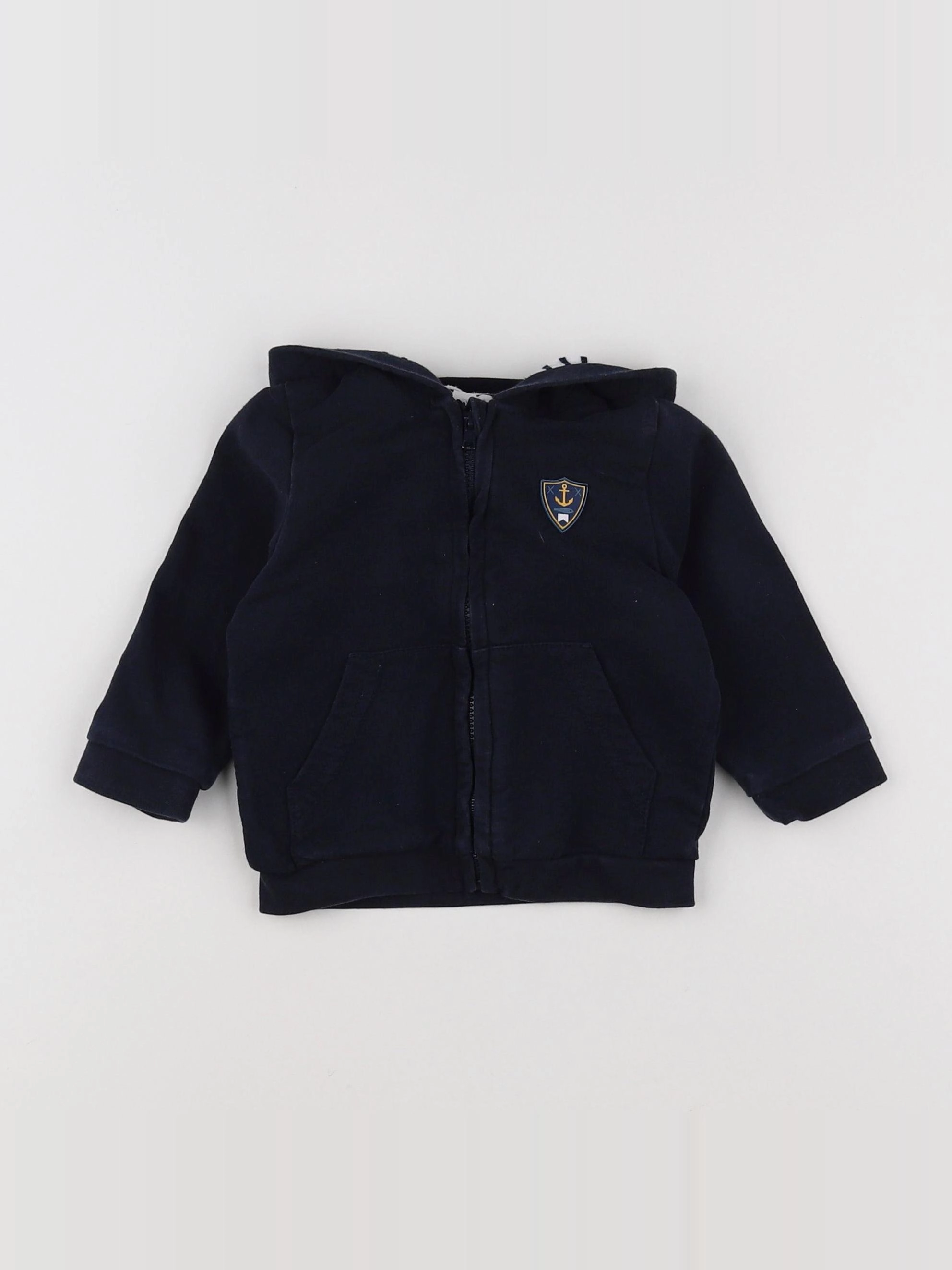 Vertbaudet - sweat bleu - 12 mois