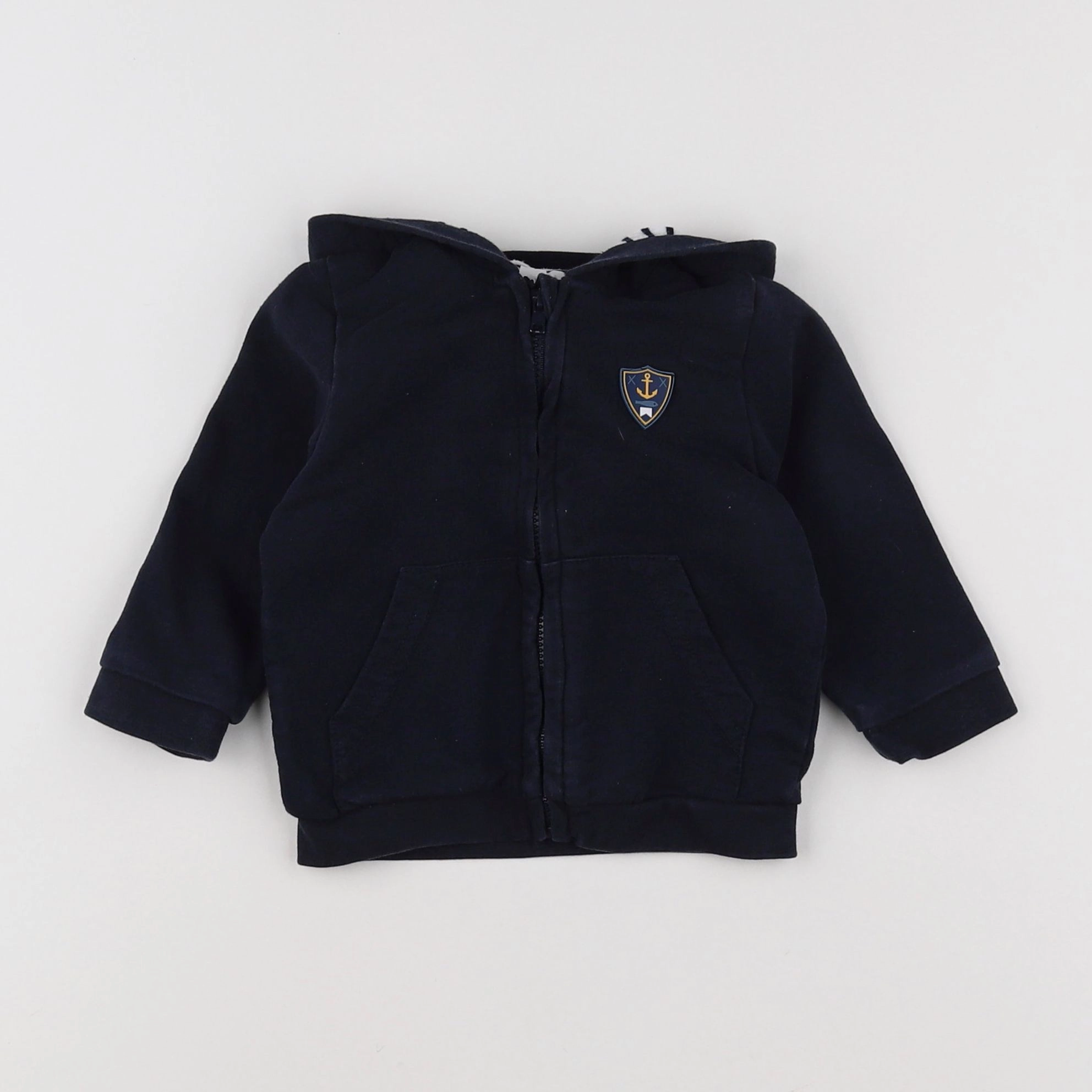 Vertbaudet - sweat bleu - 12 mois