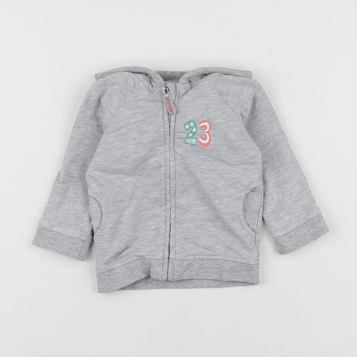 Vertbaudet - sweat gris - 9 mois