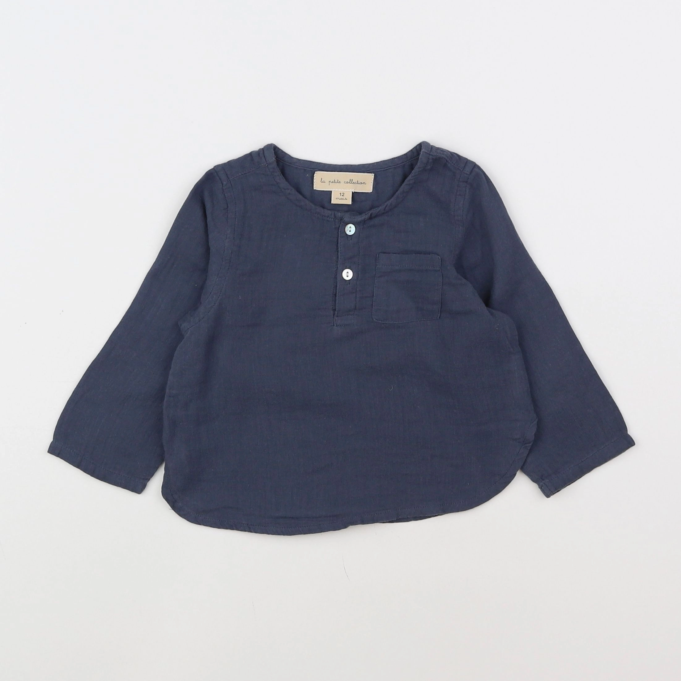 La Petite Collection - chemise bleu - 12 mois