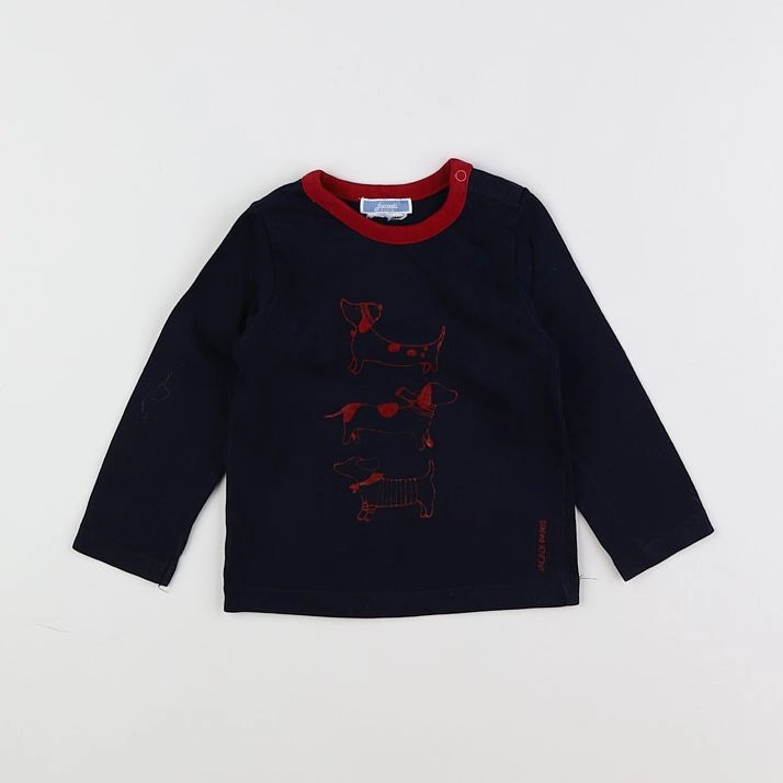 Jacadi - tee-shirt bleu, rouge - 12 mois