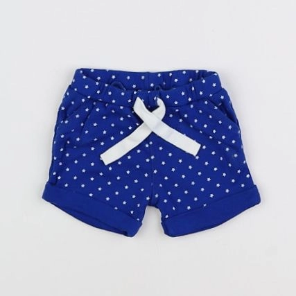 Petit Bateau - short bleu - 6 mois