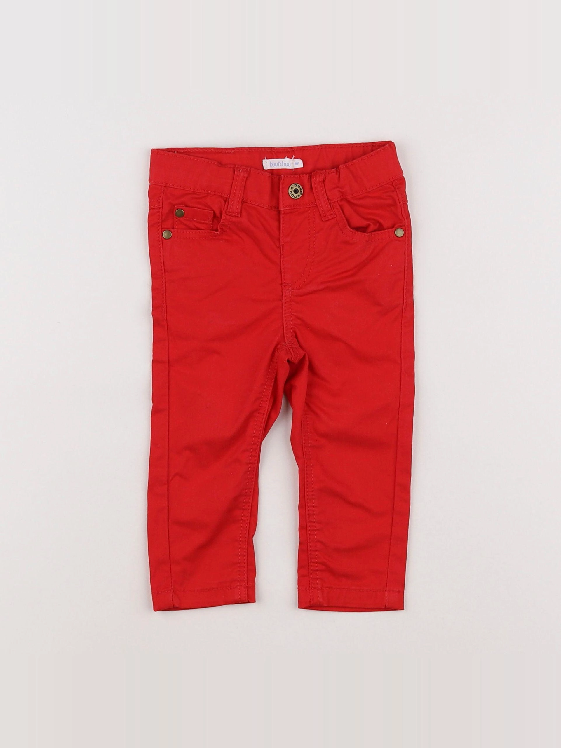 Boutchou - pantalon rouge - 6 mois