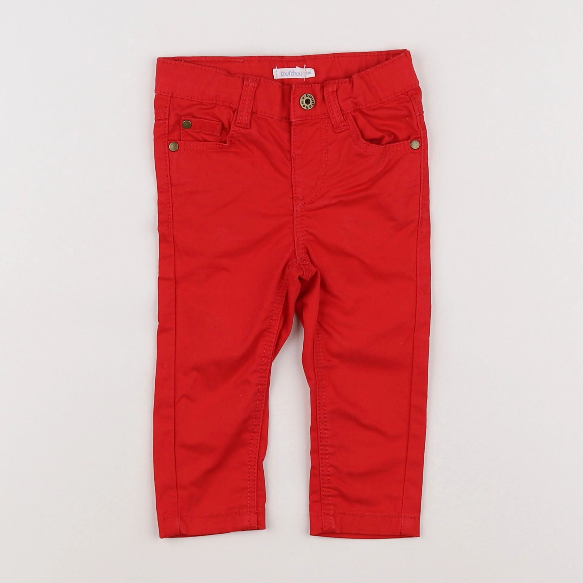 Boutchou - pantalon rouge - 6 mois