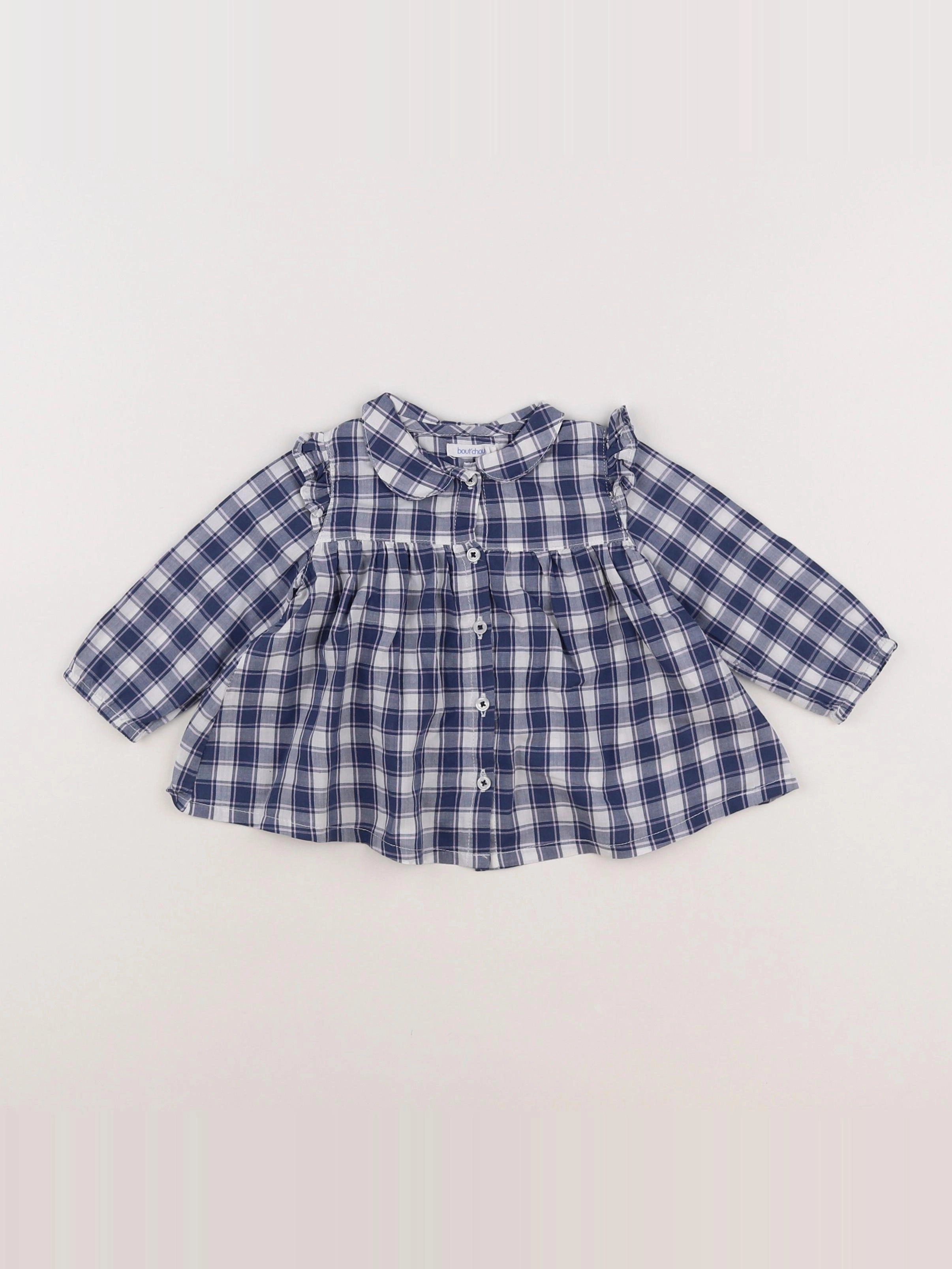 Boutchou - blouse bleu - 6 mois