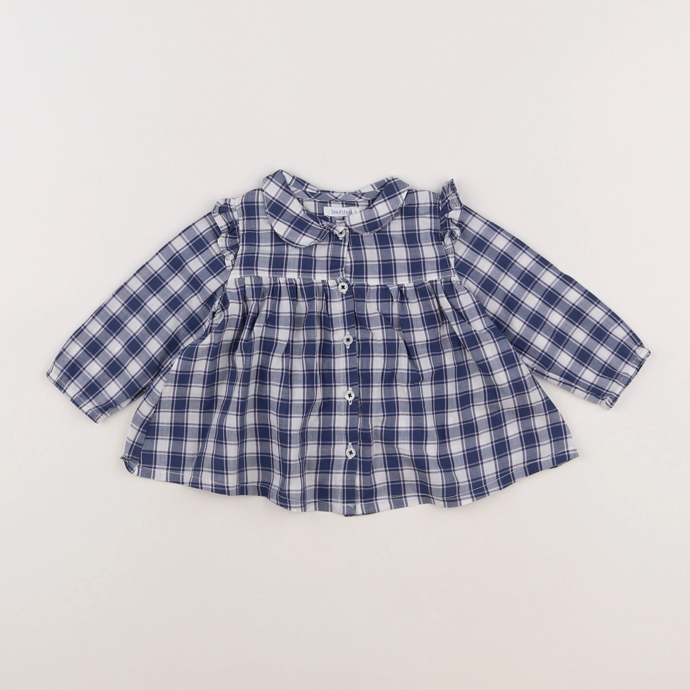 Boutchou - blouse bleu - 6 mois