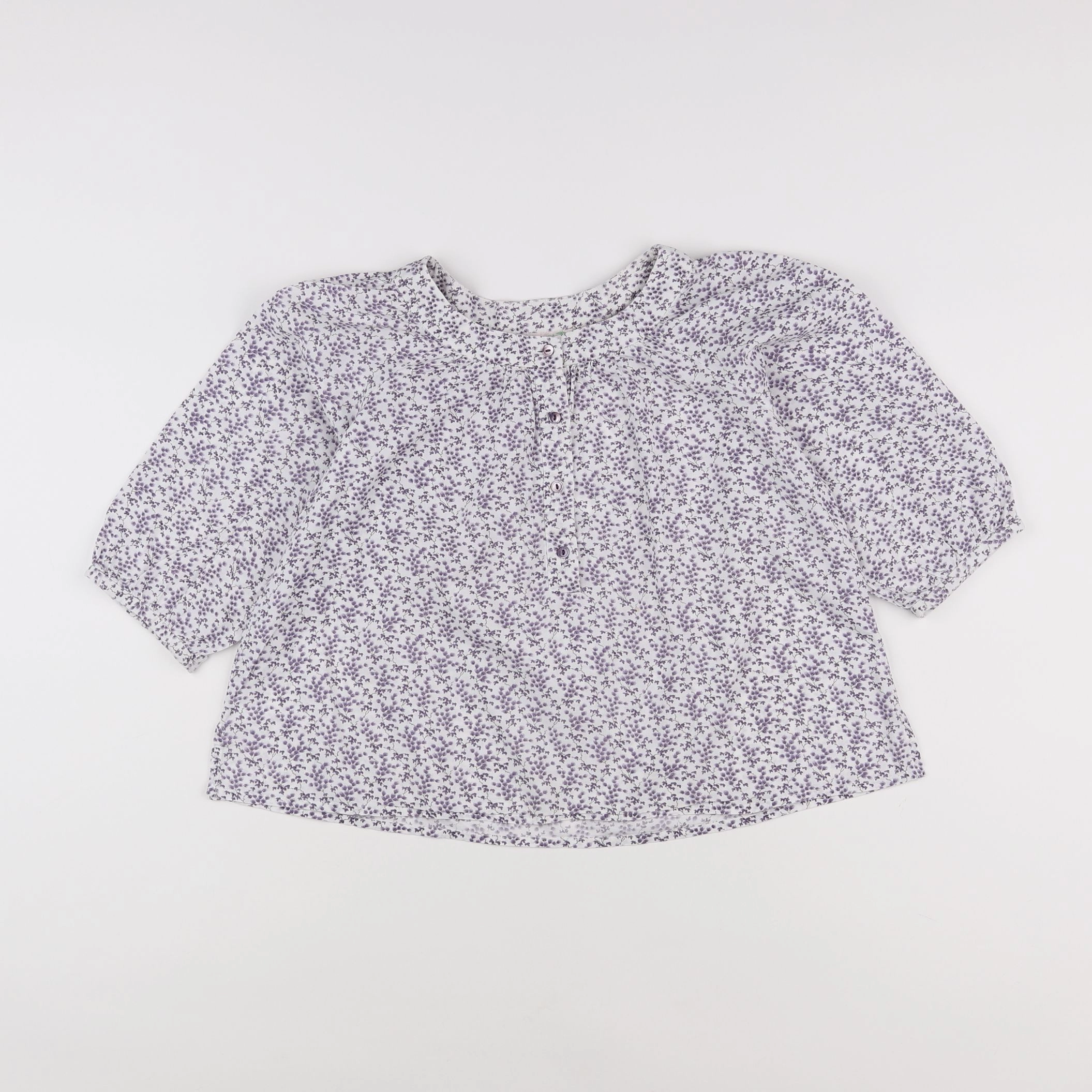 Bonpoint - blouse blanc, violet - 8 ans
