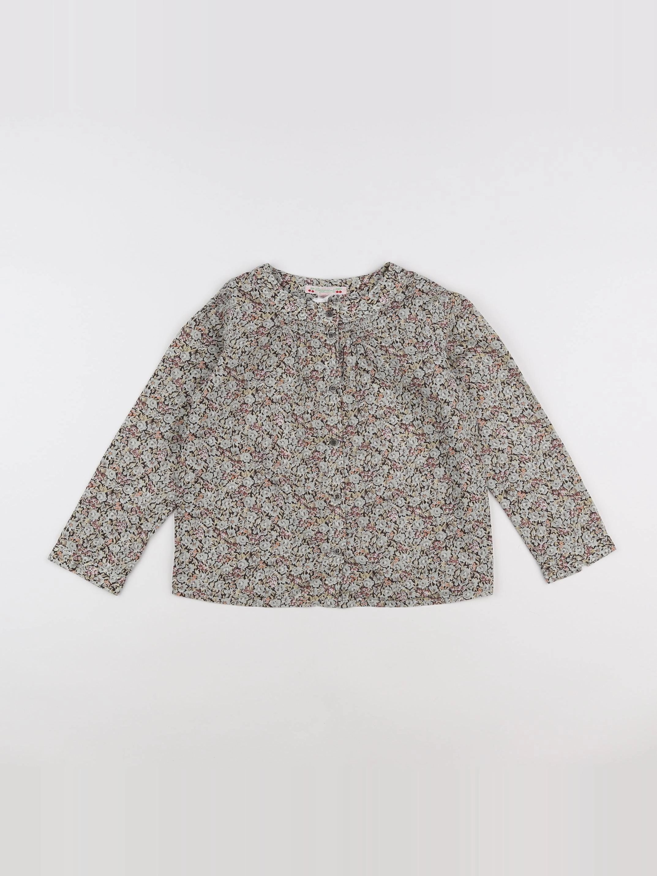 Bonpoint - blouse vert, orange - 6 ans