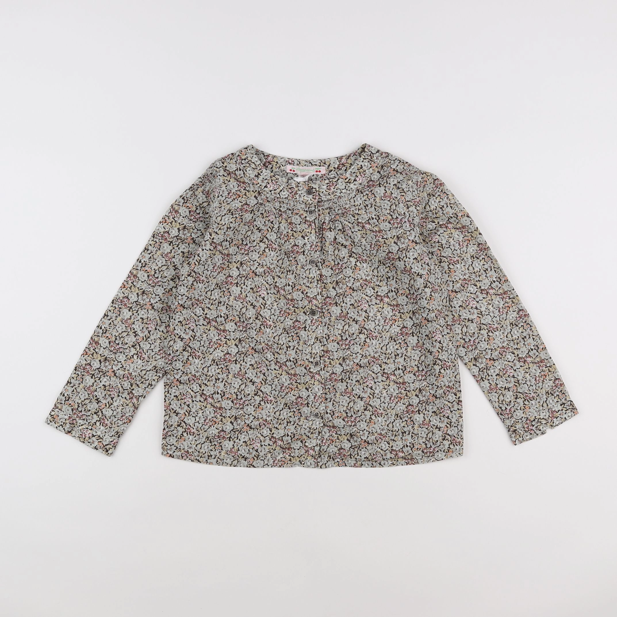 Bonpoint - blouse vert, orange - 6 ans