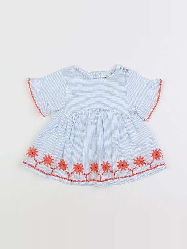 Tape à l'oeil - blouse blanc, bleu - 3 mois