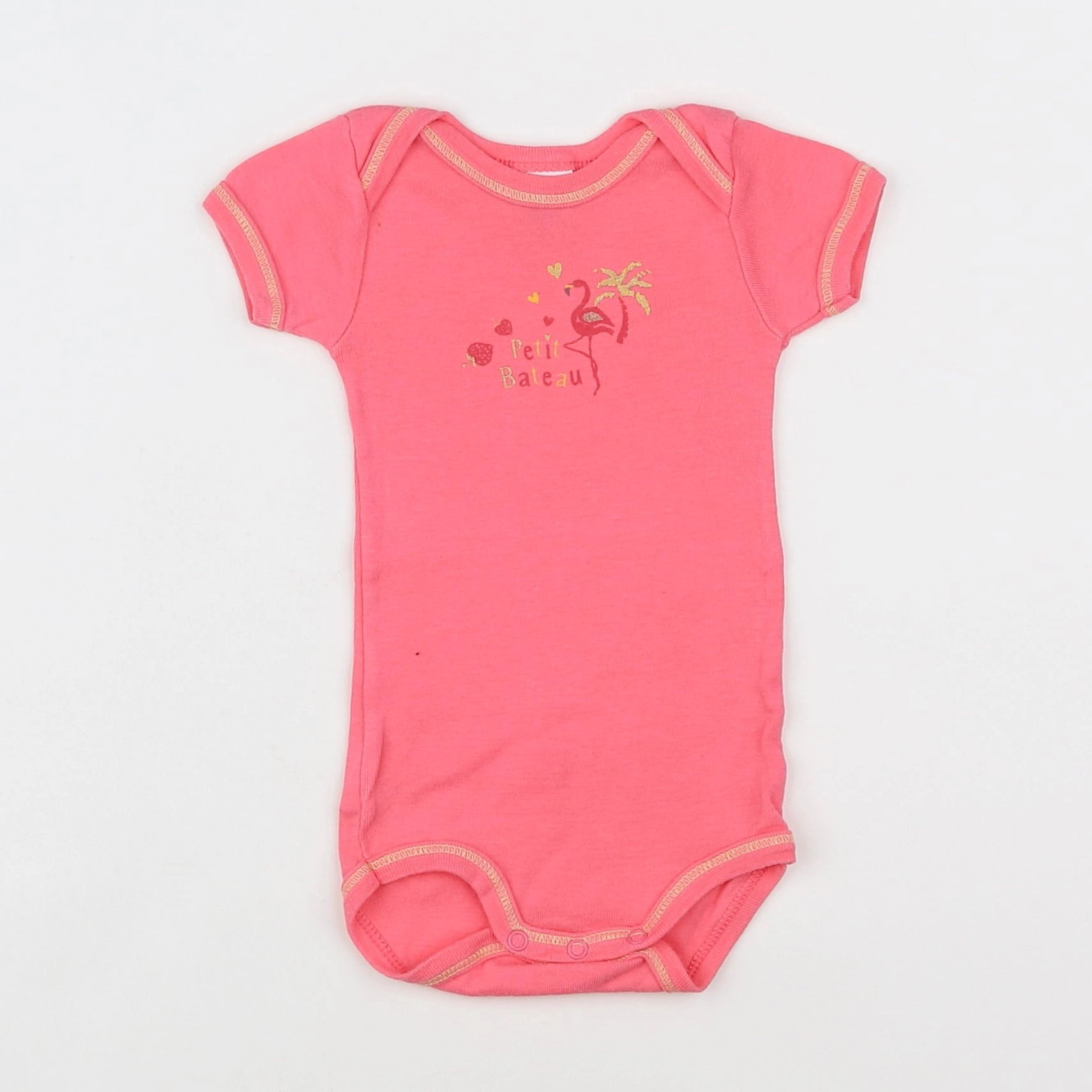 Petit Bateau - body rose - 3 mois