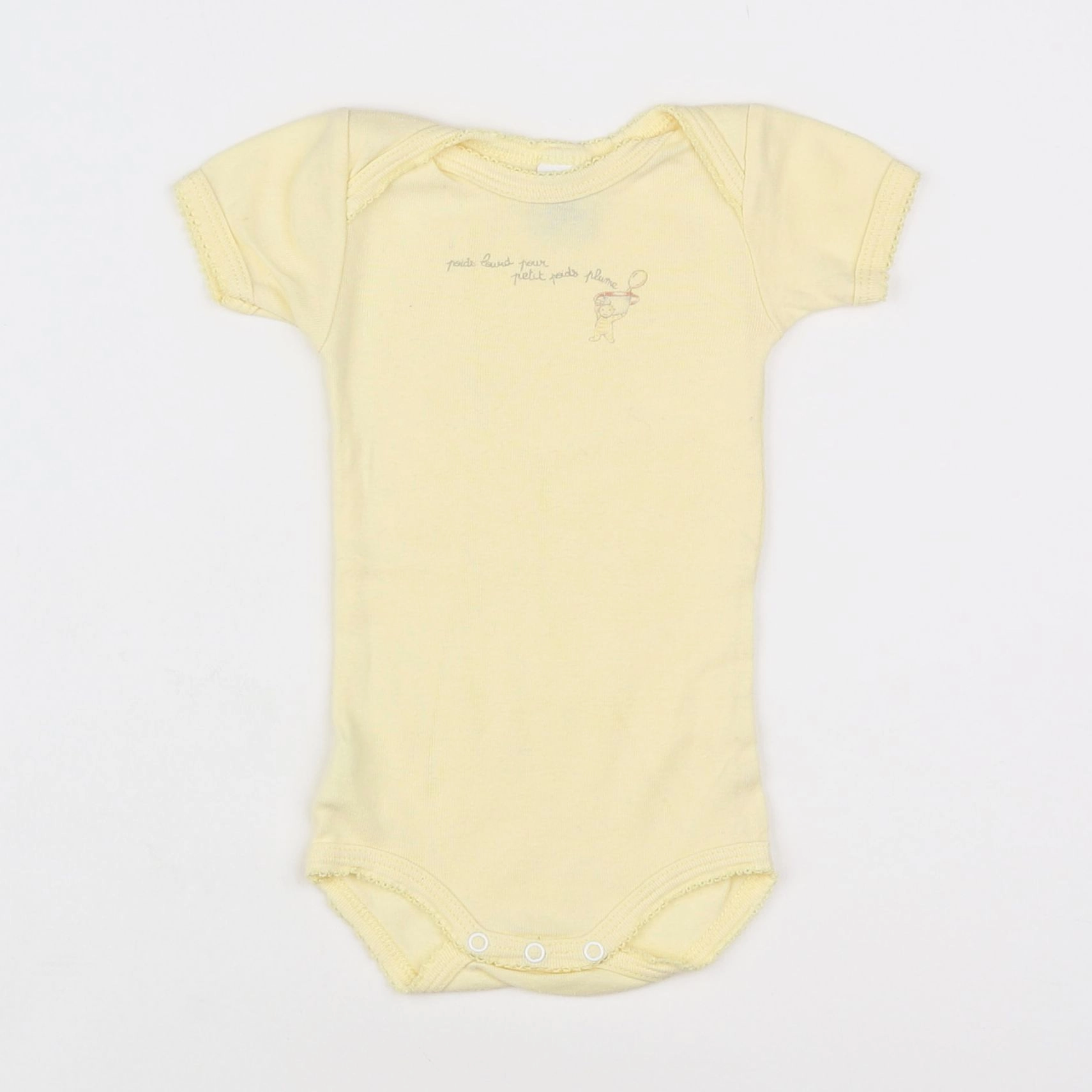 Petit Bateau - body jaune - 3 mois