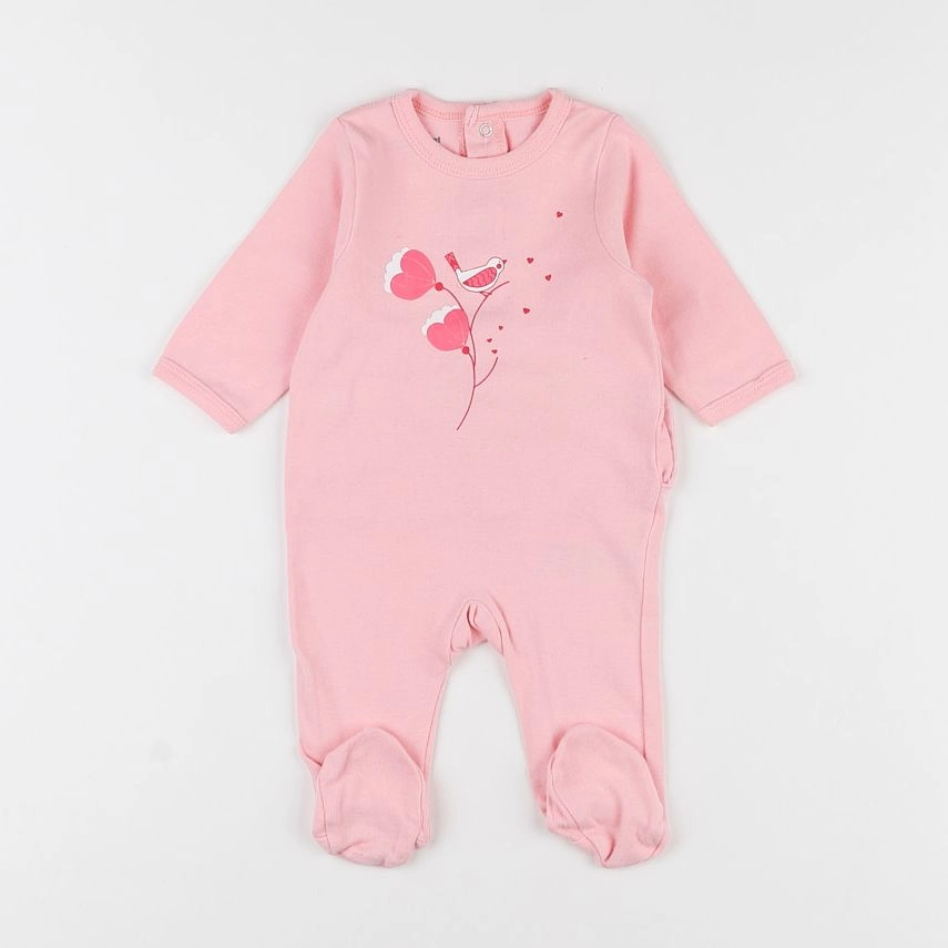 Vertbaudet - pyjama coton rose - 3 mois