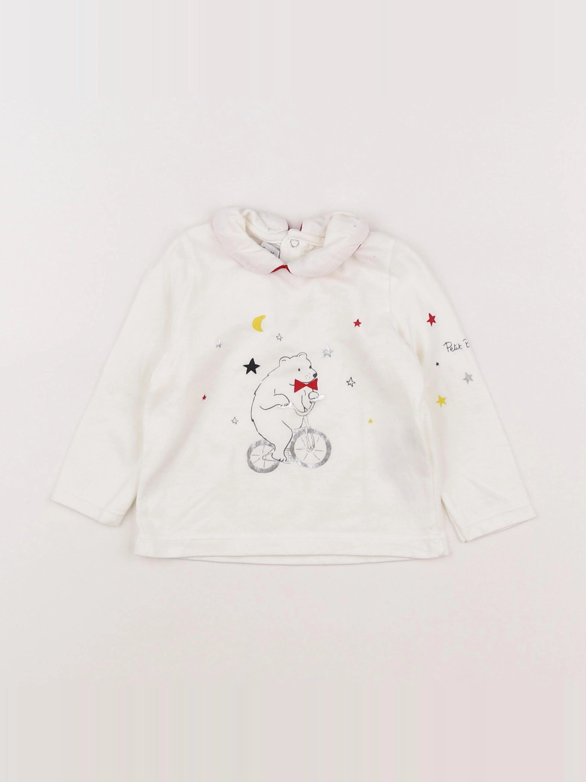 Petit Bateau - tee-shirt blanc - 12 mois