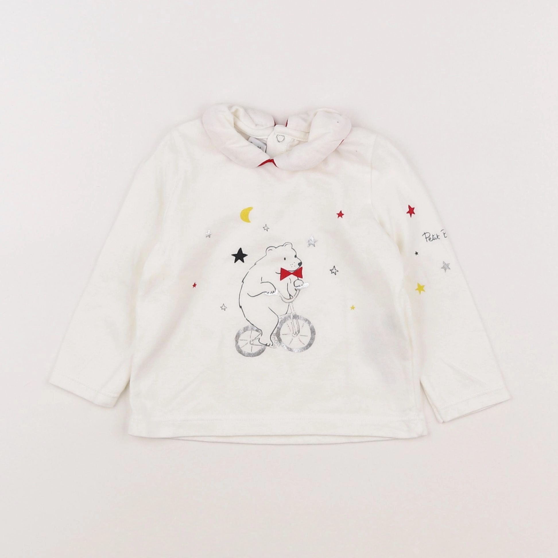 Petit Bateau - tee-shirt blanc - 12 mois