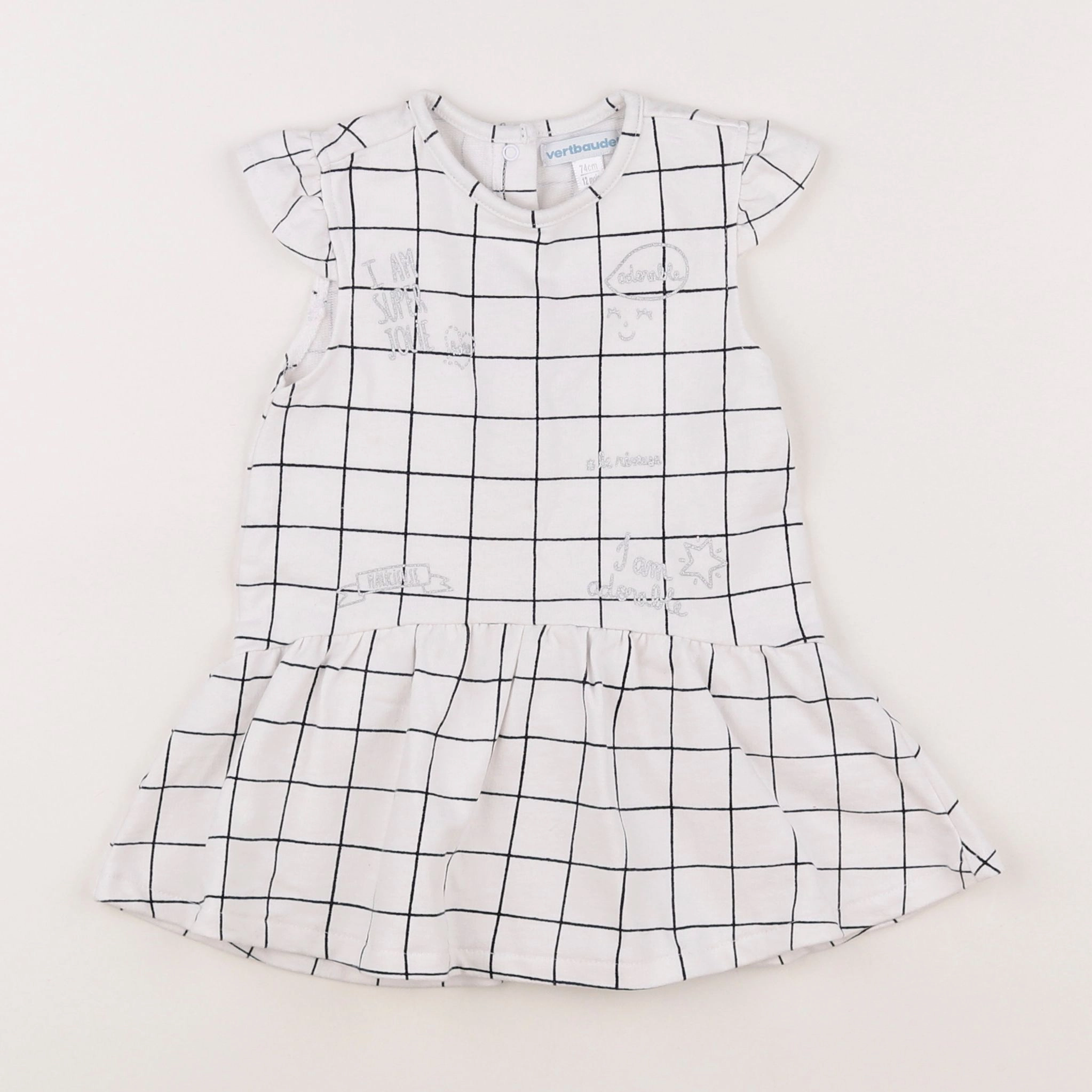 Vertbaudet - robe blanc - 12 mois