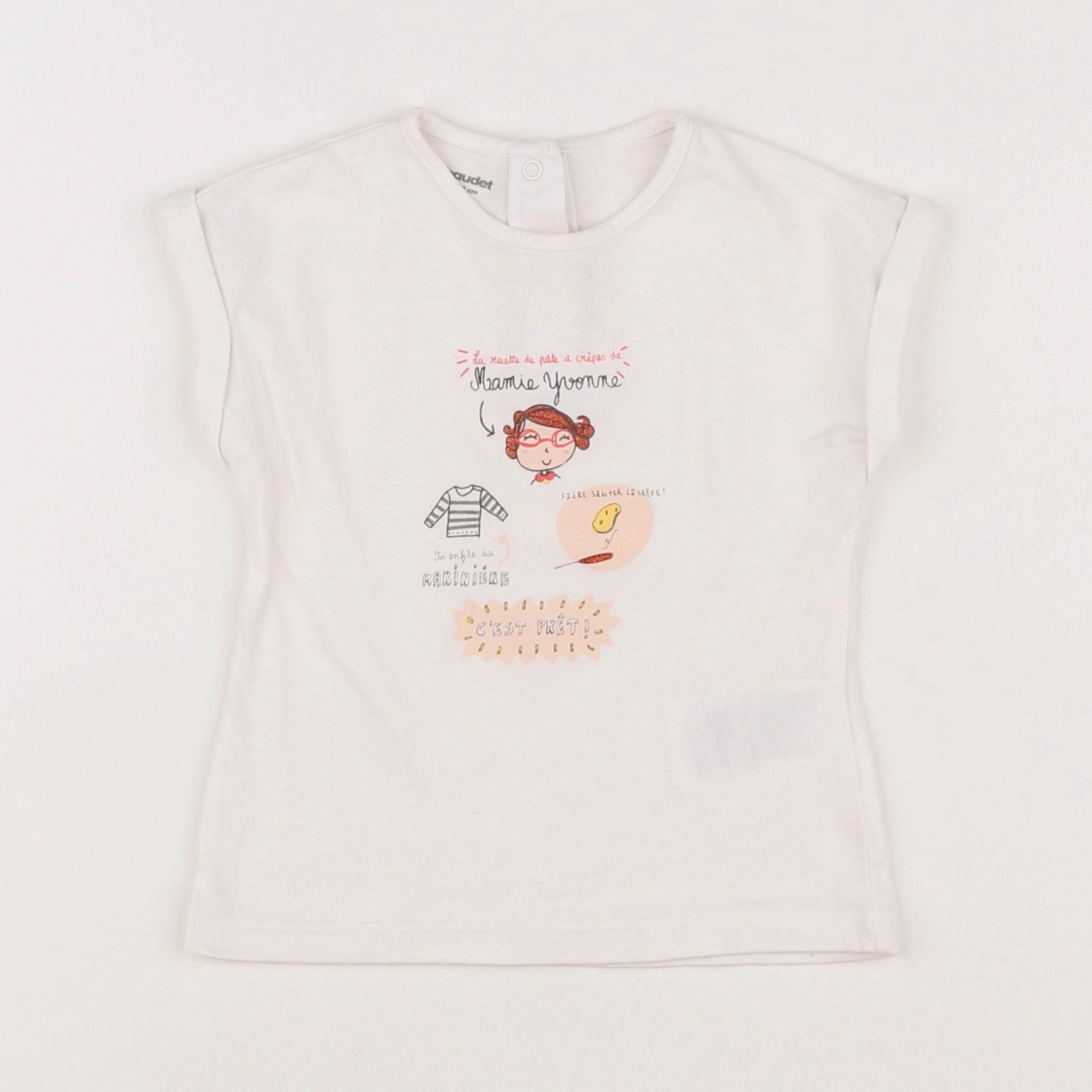 Vertbaudet - tee-shirt blanc - 12 mois