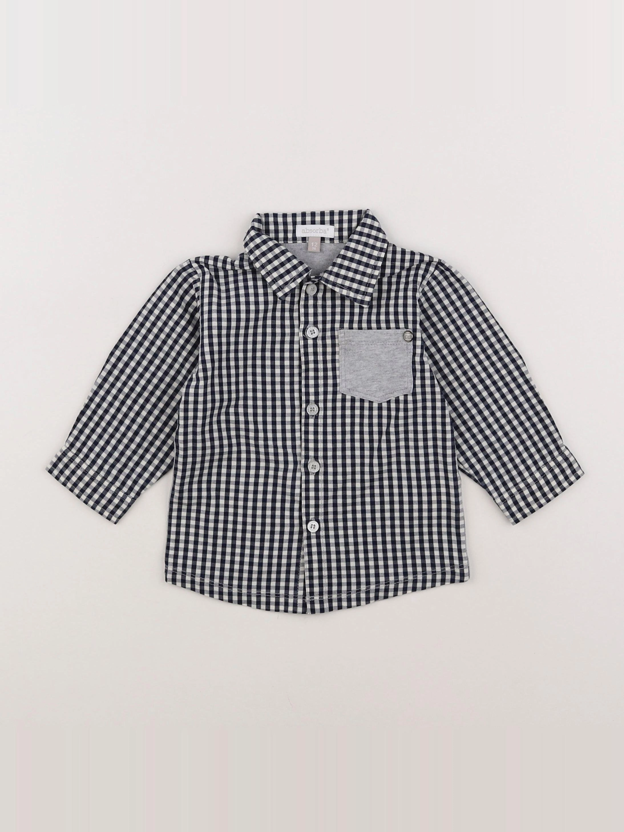 Absorba - chemise bleu - 12 mois