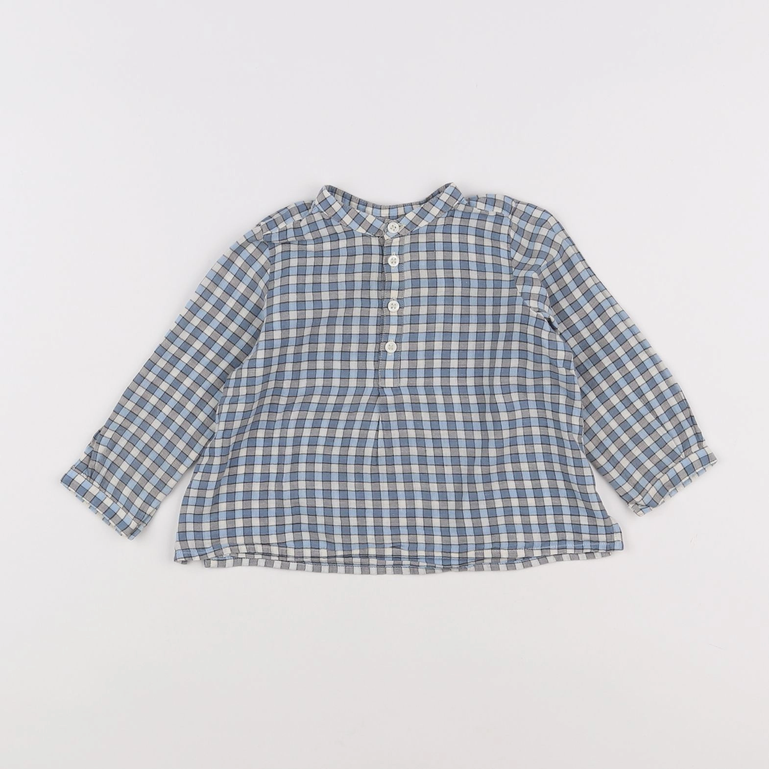 Bonpoint - chemise bleu - 12 mois