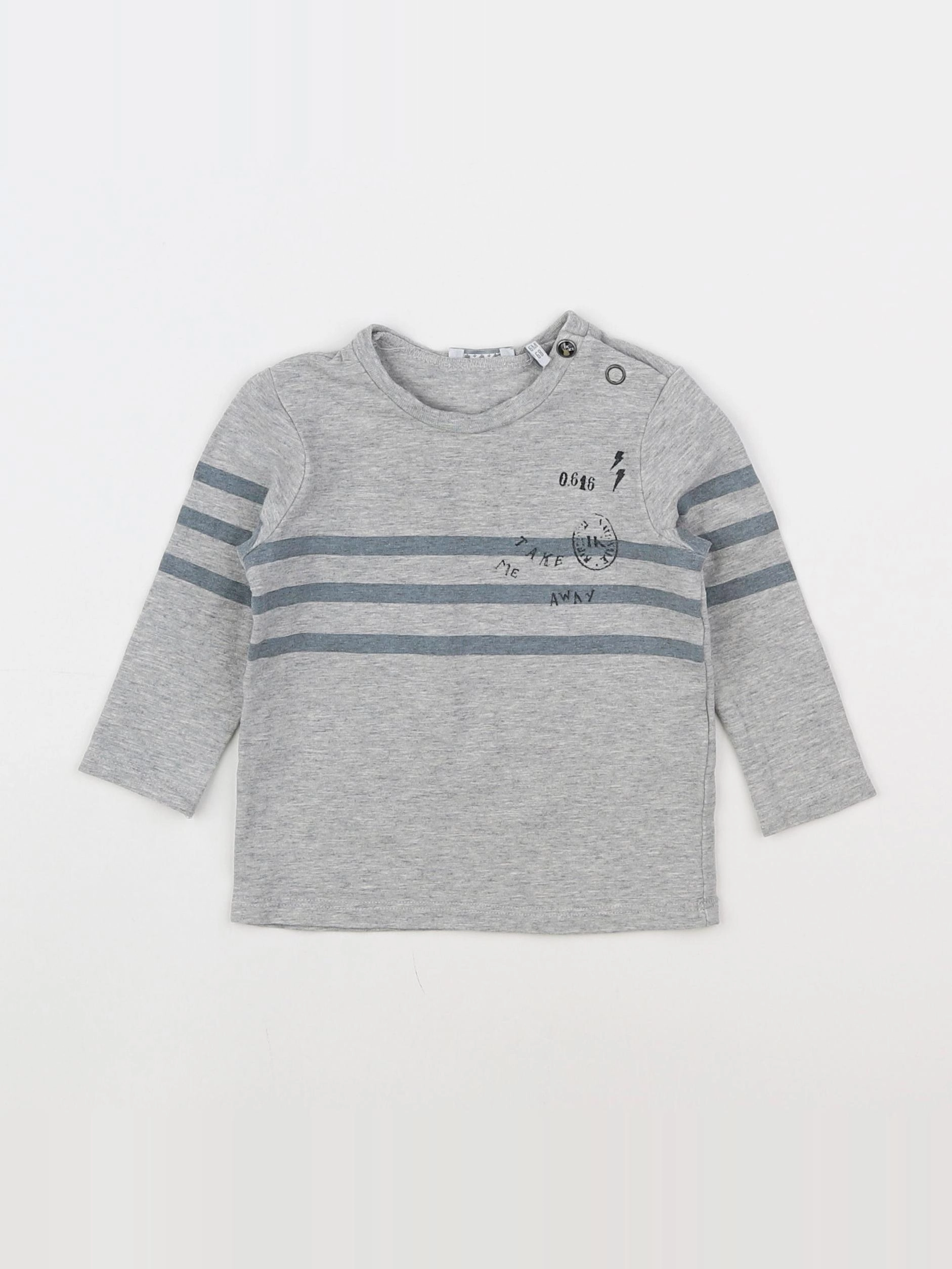 IKKS - tee-shirt gris - 6 mois