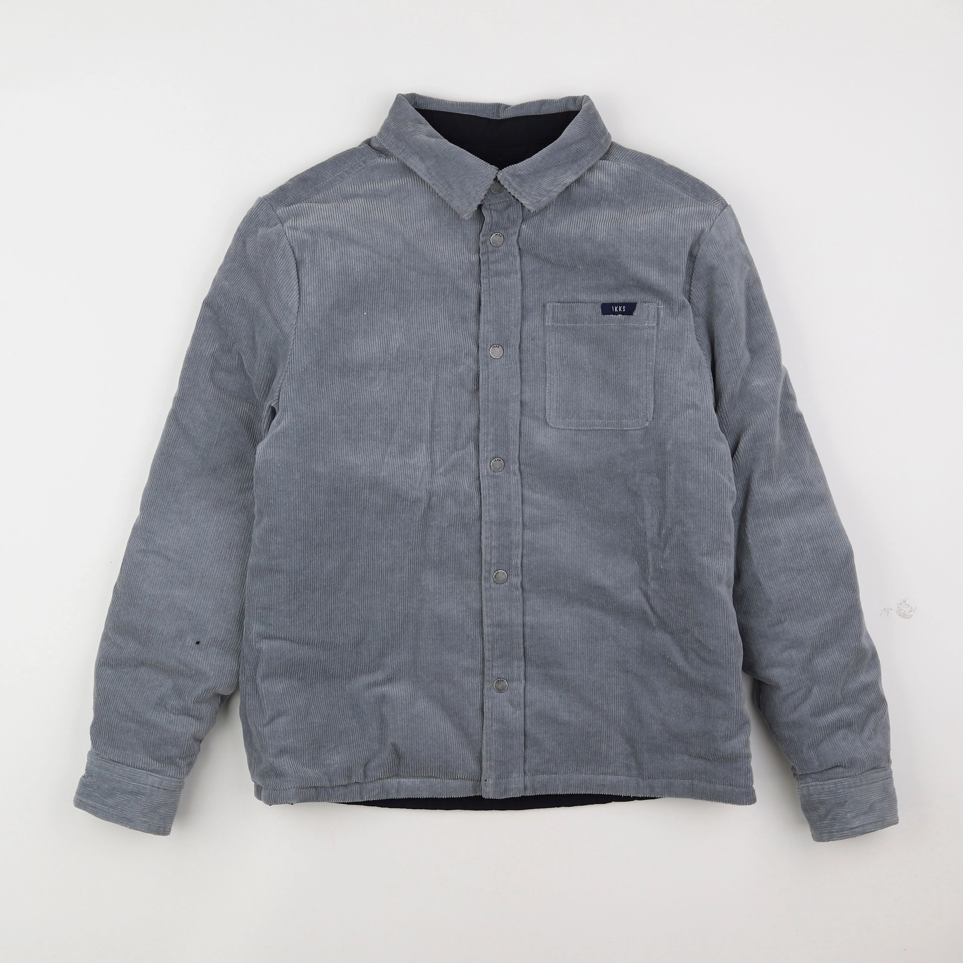 IKKS - veste réversible, doublé gris - 12 ans