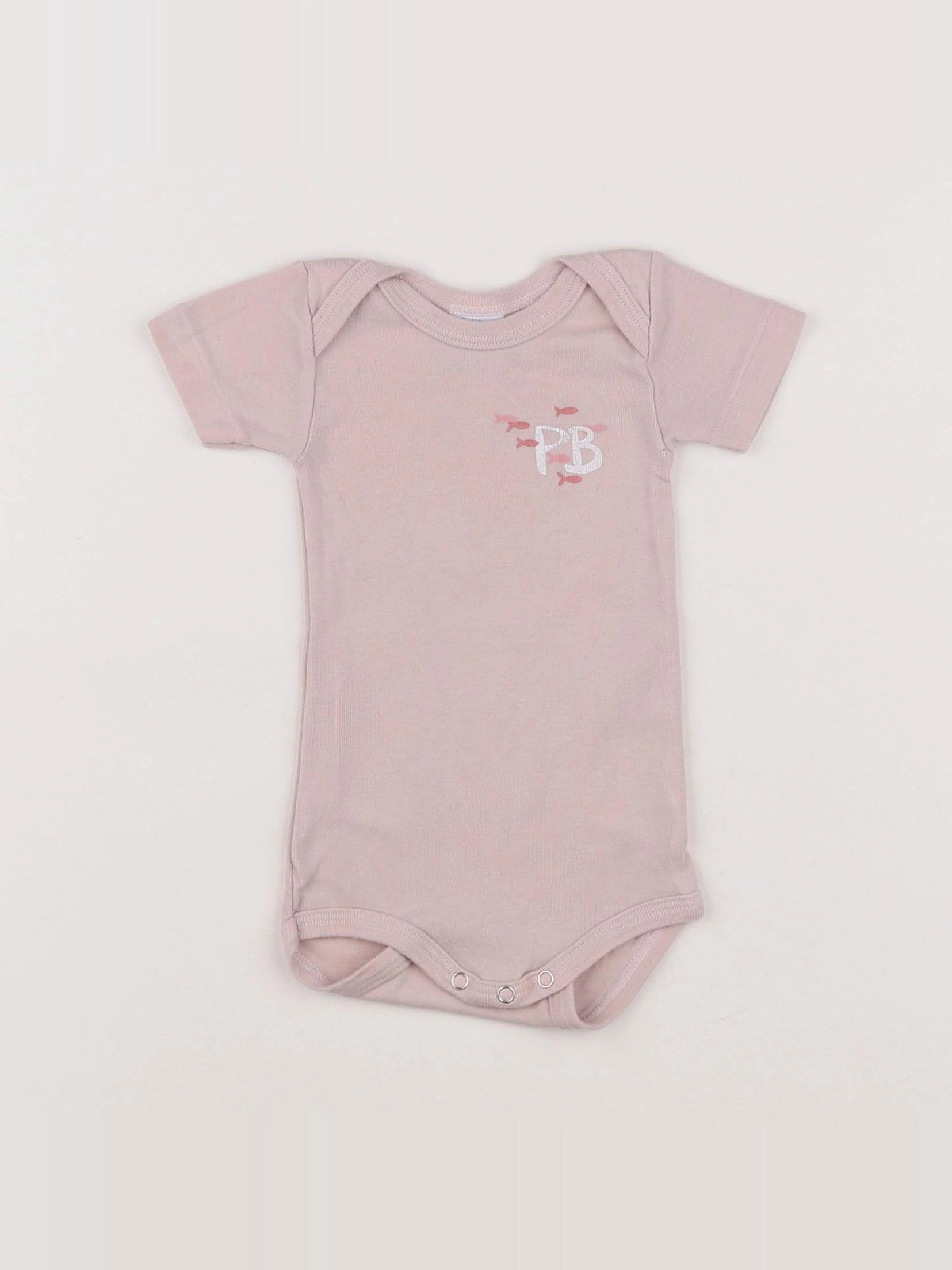 Petit Bateau - body rose - 3 mois