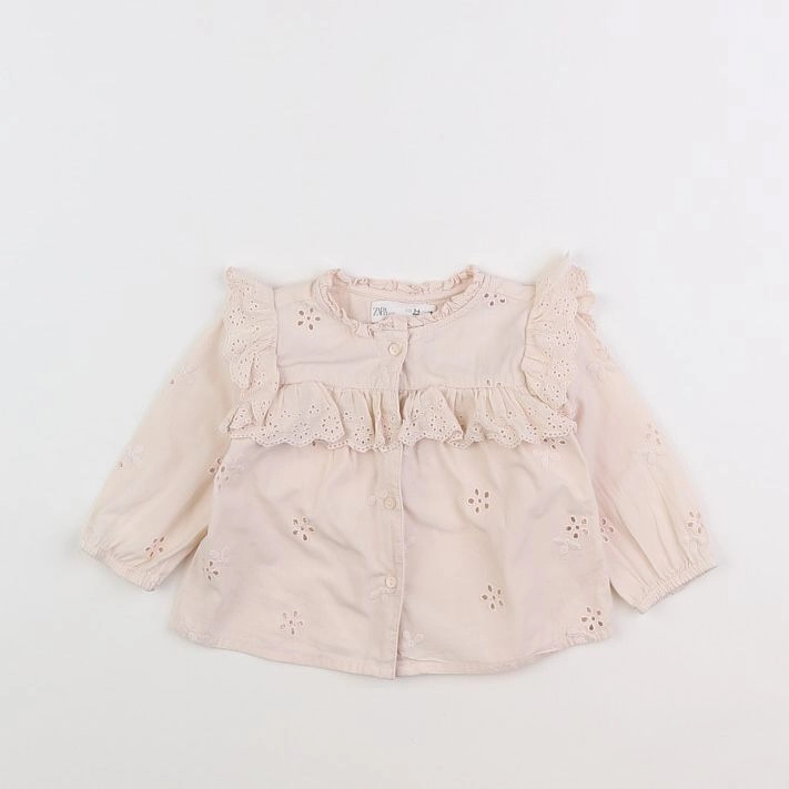 Zara - blouse rose - 3/6 mois