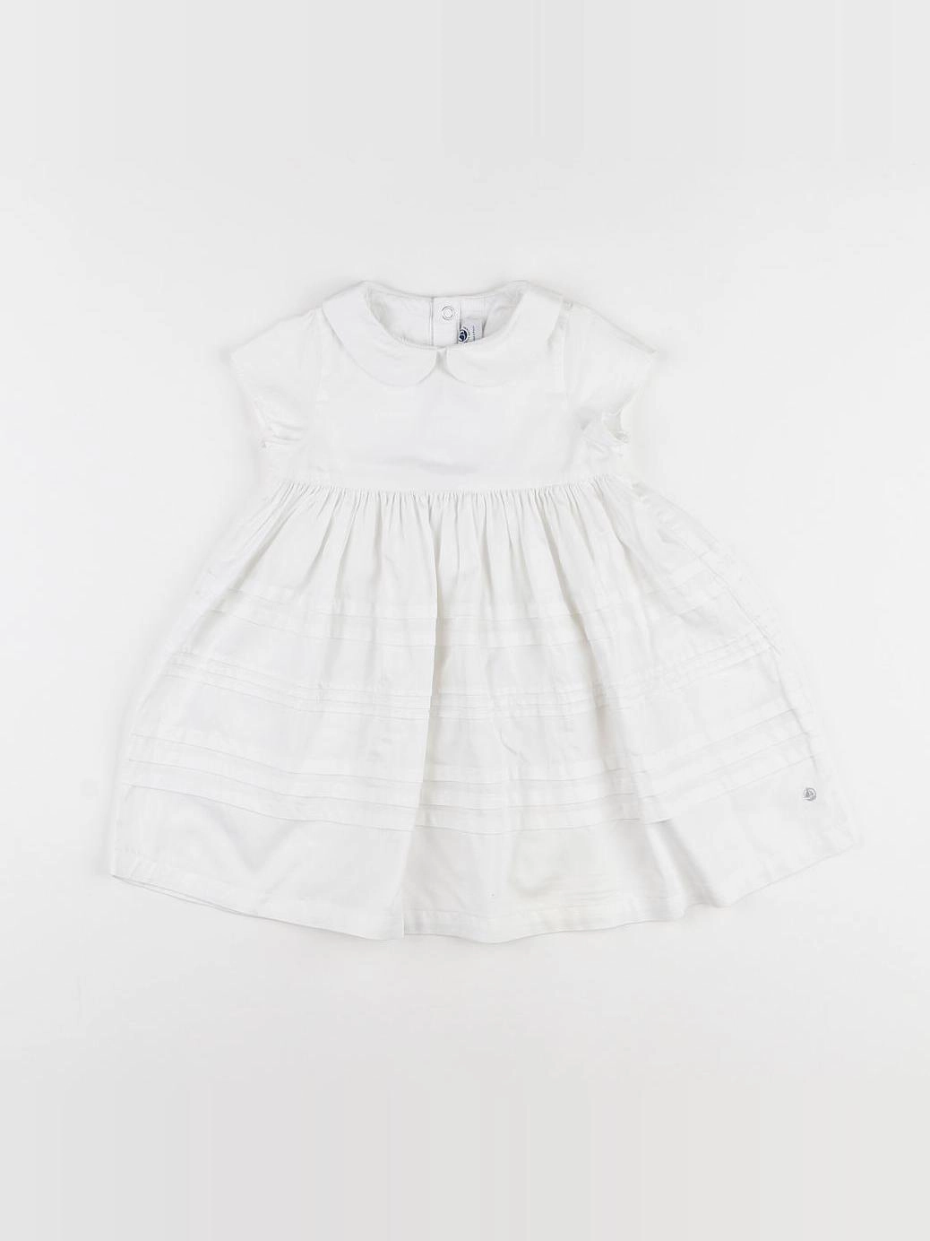 Petit Bateau - robe blanc - 18 mois
