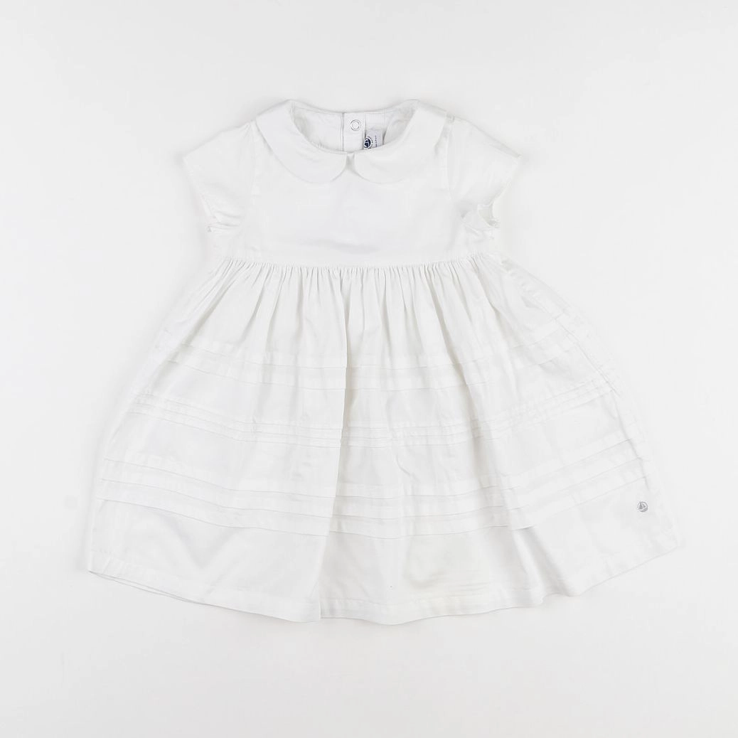 Petit Bateau - robe blanc - 18 mois