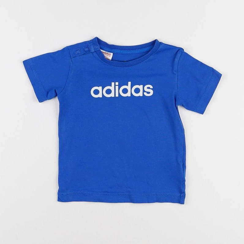 Adidas - tee-shirt bleu - 9/12 mois