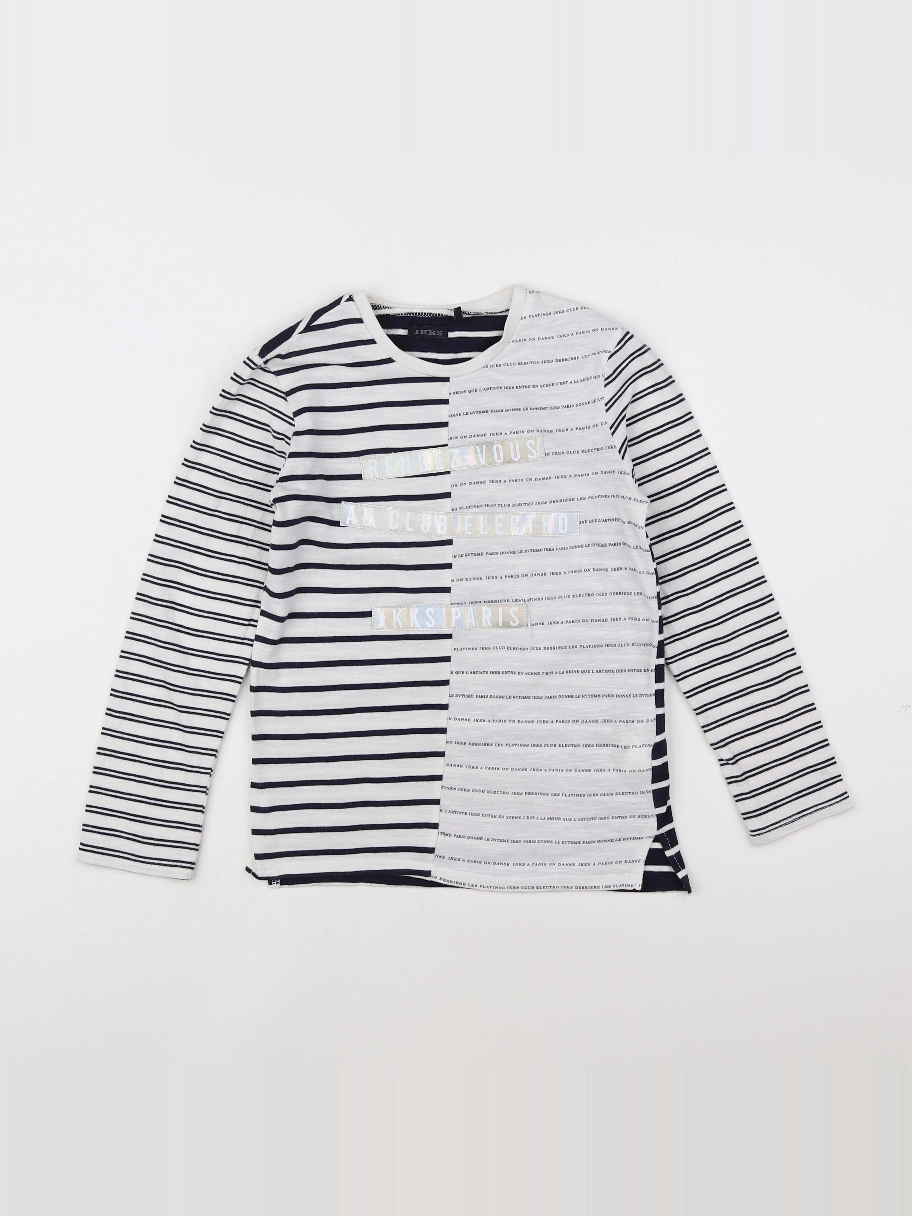IKKS - tee-shirt gris - 8 ans