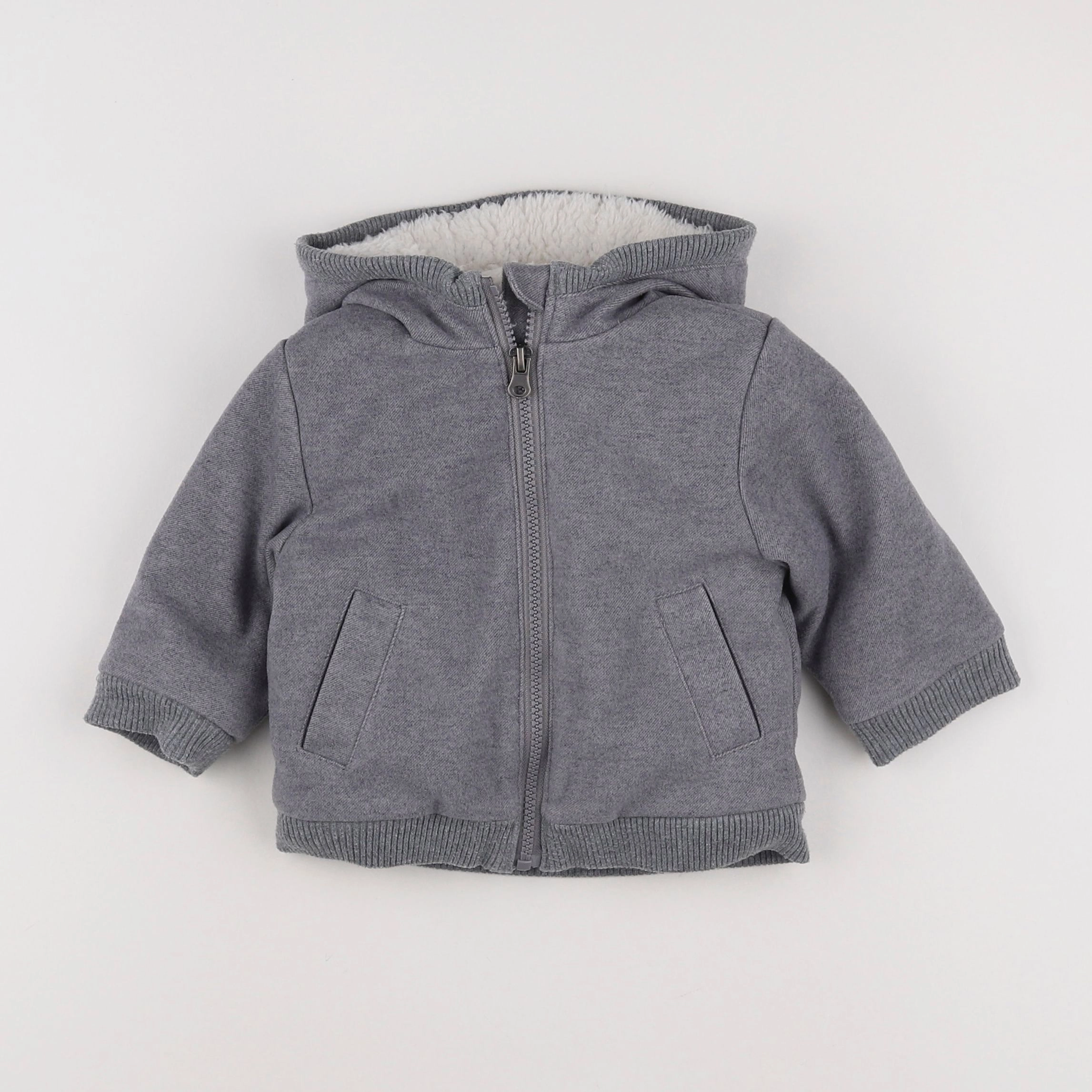 Vertbaudet - sweat gris - 9 mois