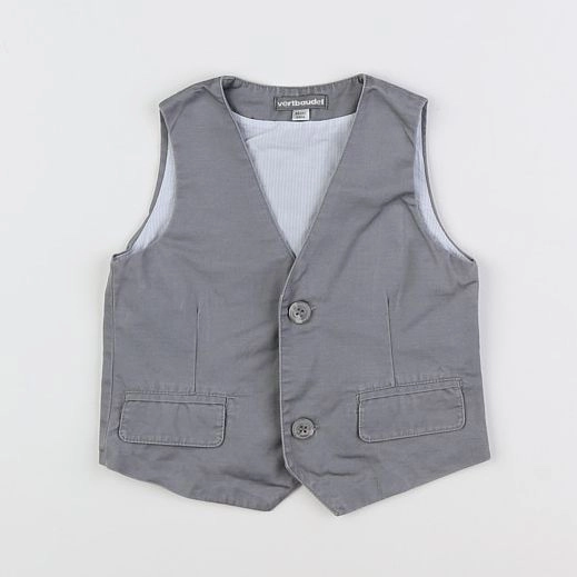Vertbaudet - gilet gris - 2 ans