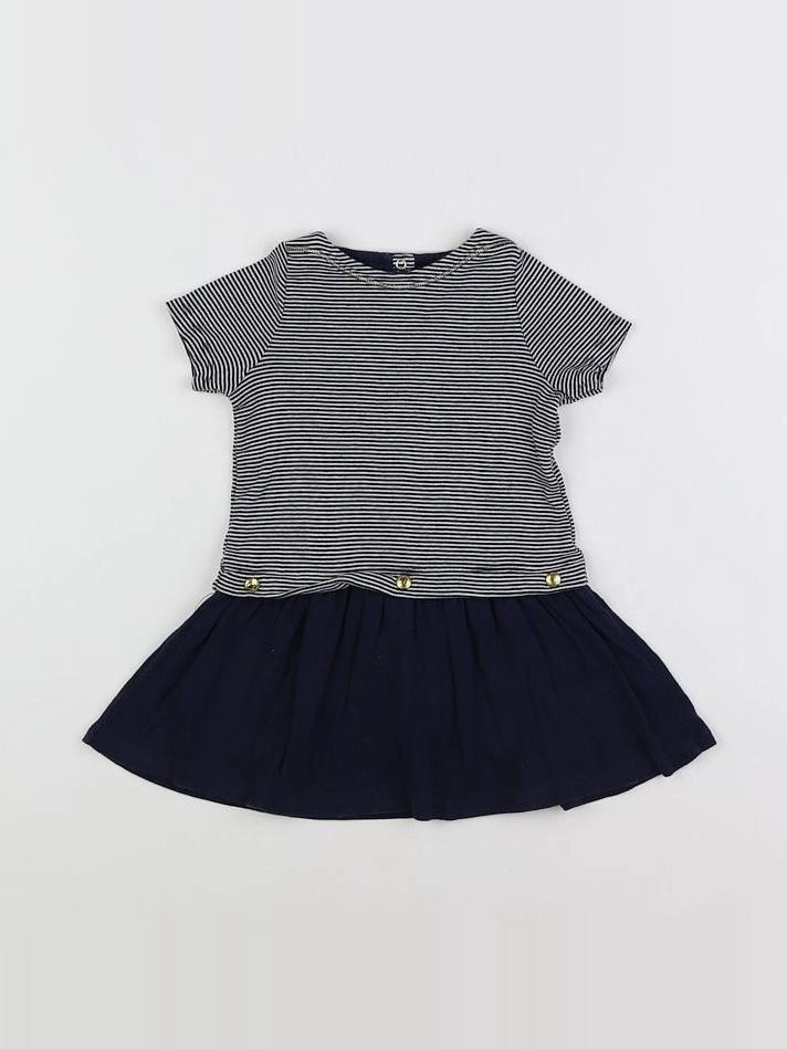 Petit Bateau - robe bleu - 18 mois