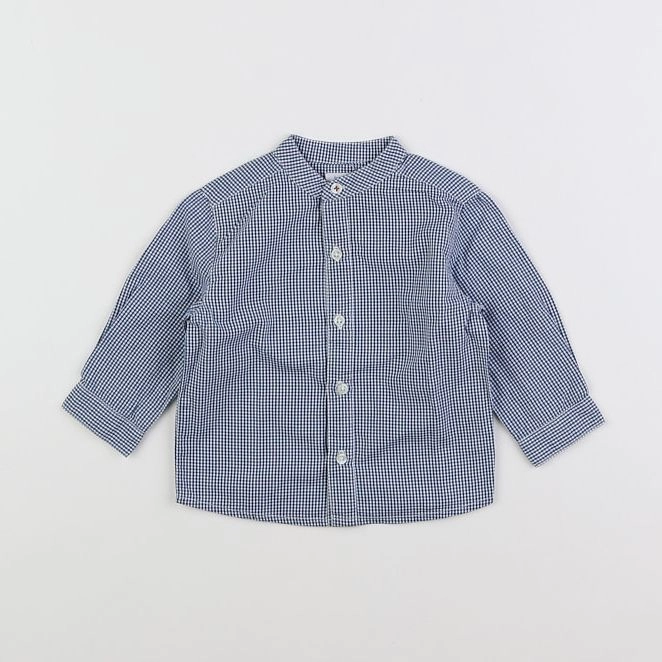 Boutchou - chemise bleu - 6 mois