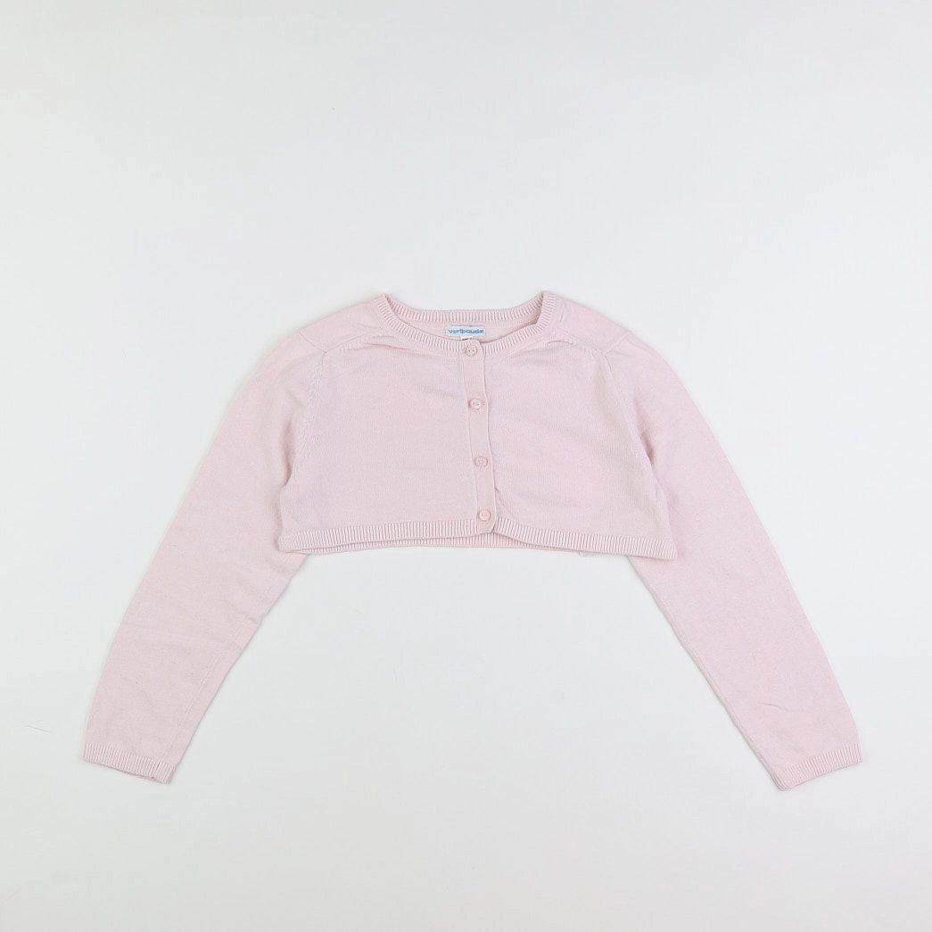 Vertbaudet - gilet rose - 8 ans