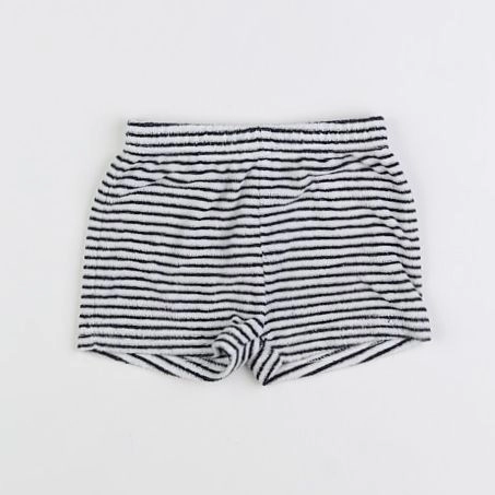 Vertbaudet - short bleu, blanc - 12 mois