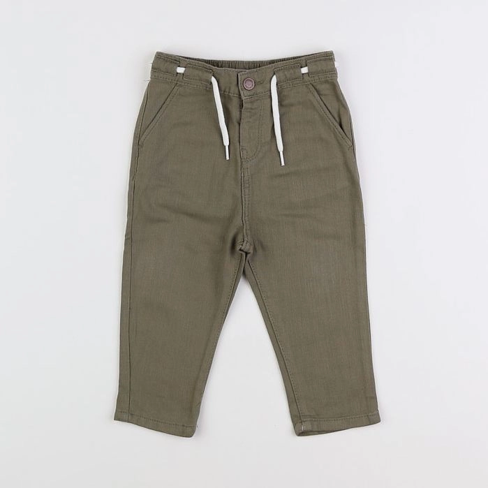 Vertbaudet - pantalon vert - 12 mois