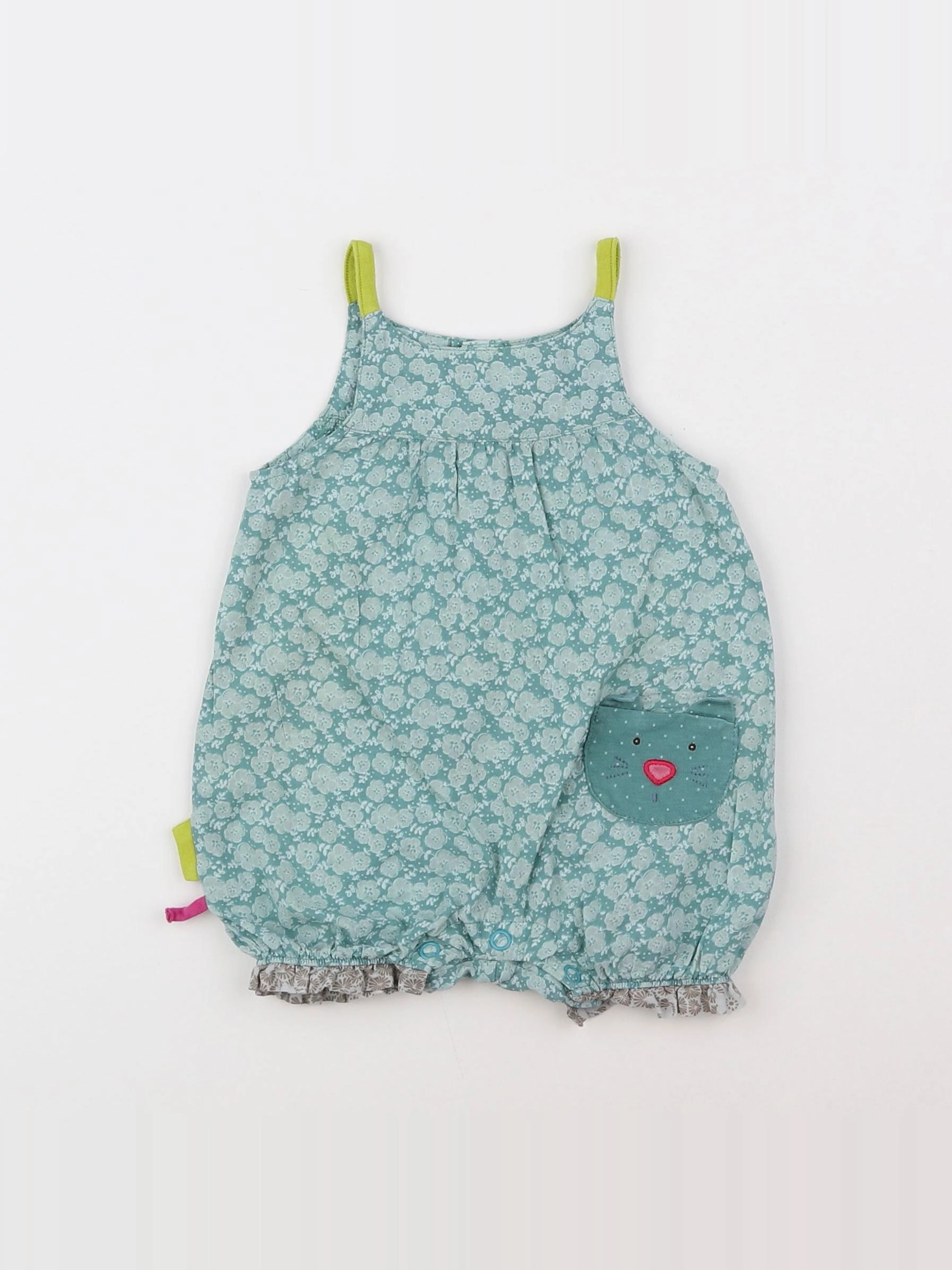 Moulin Roty - combinaison vert - 3 mois