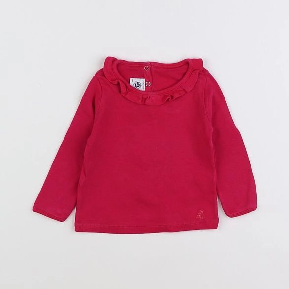 Petit Bateau - tee-shirt rose - 12 mois