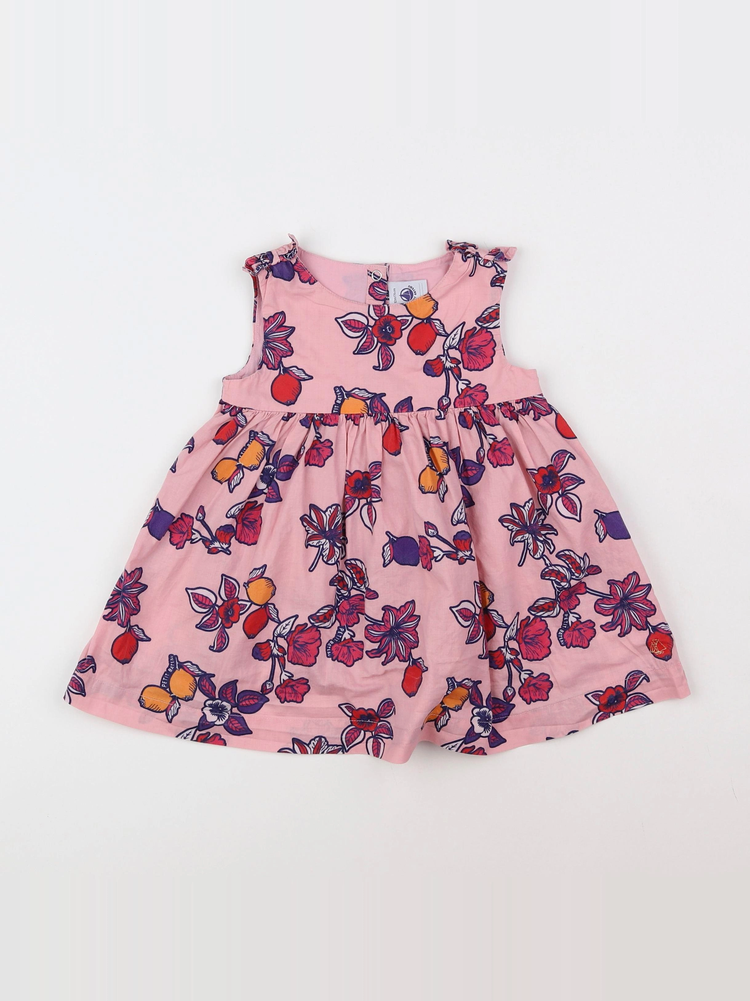 Petit Bateau - robe rose - 12 mois