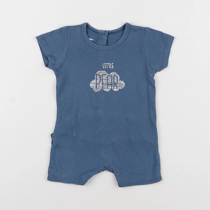 Vertbaudet - pyjama coton bleu - 3 mois