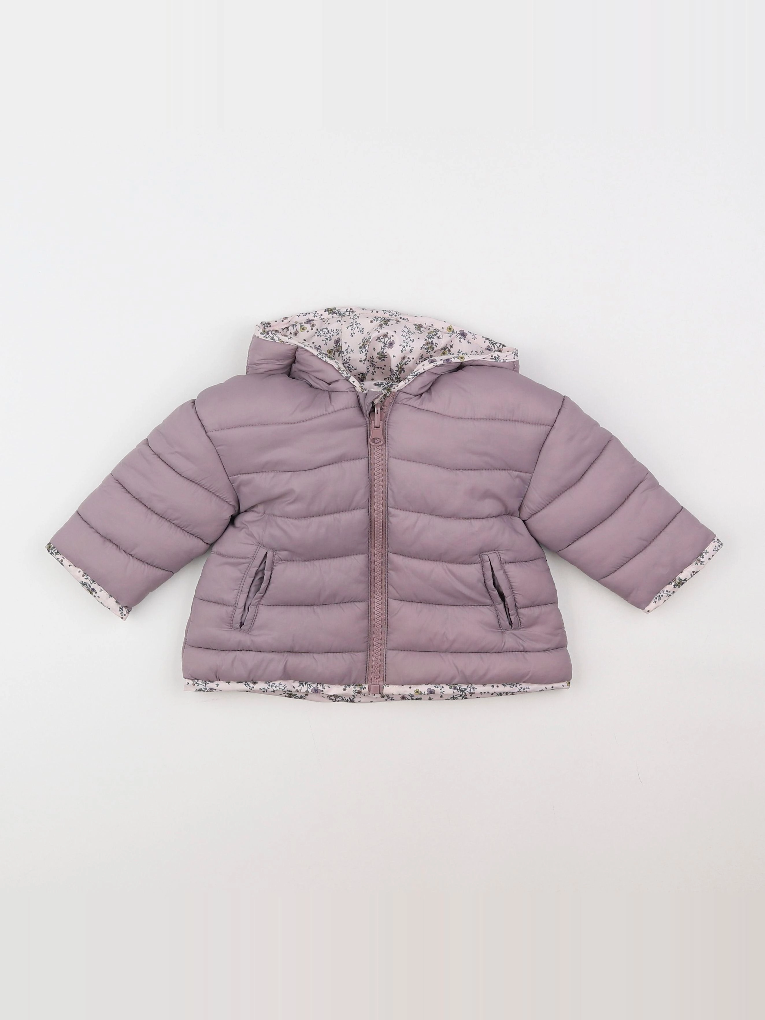 Vertbaudet - doudoune violet - 6/9 mois