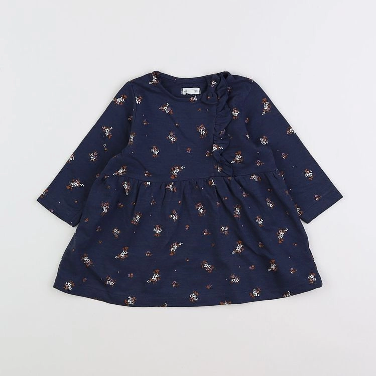 Vertbaudet - robe bleu - 12 mois