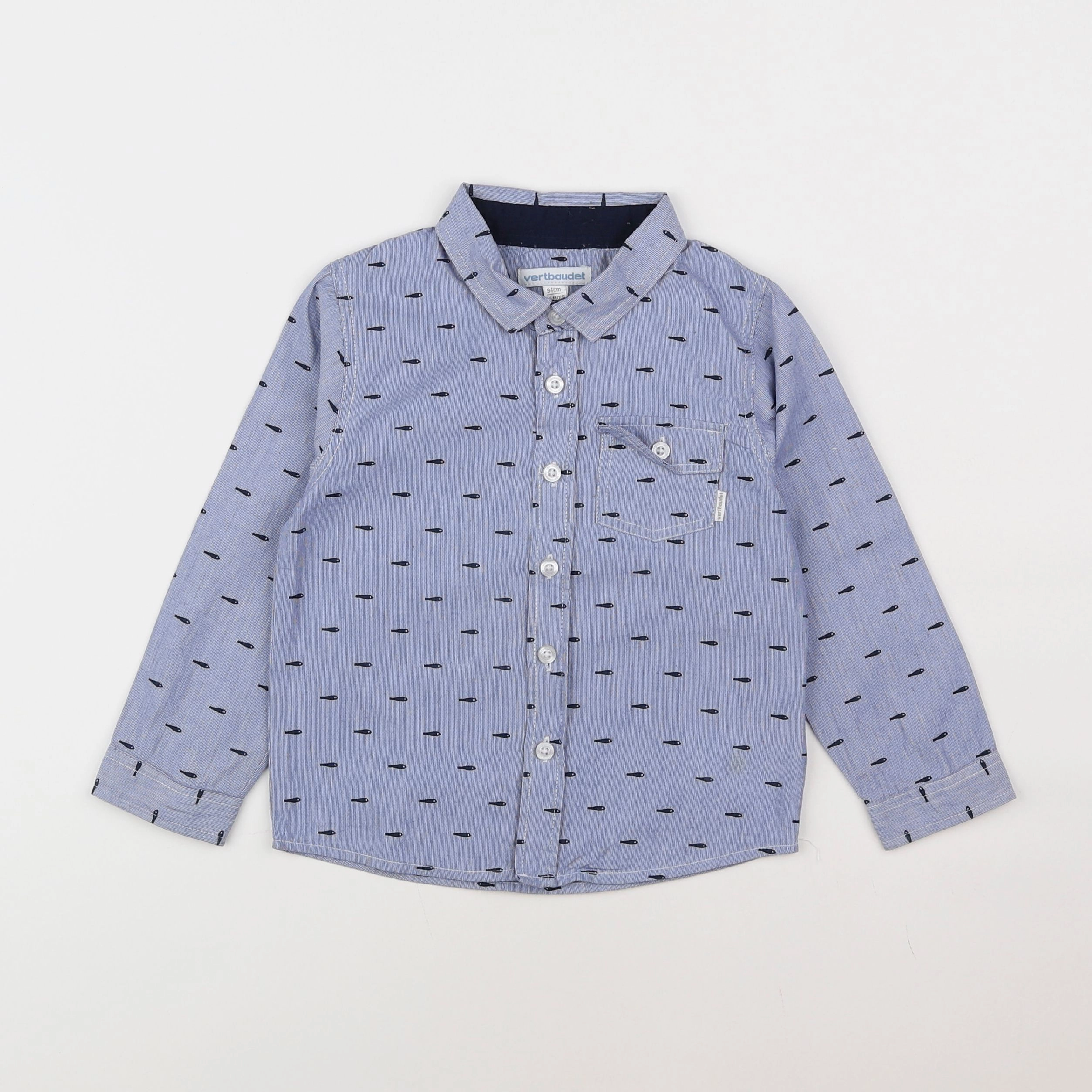 Vertbaudet - chemise bleu - 3 ans