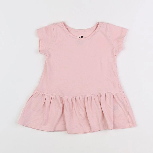 H&M - robe rose - 6/9 mois
