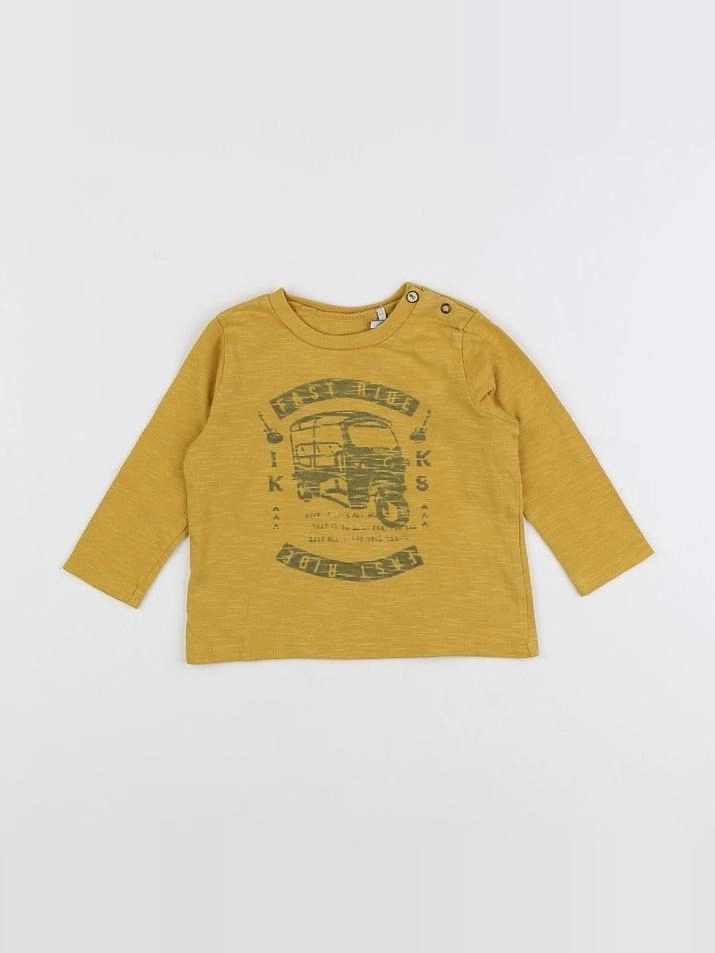 IKKS - tee-shirt jaune - 12 mois