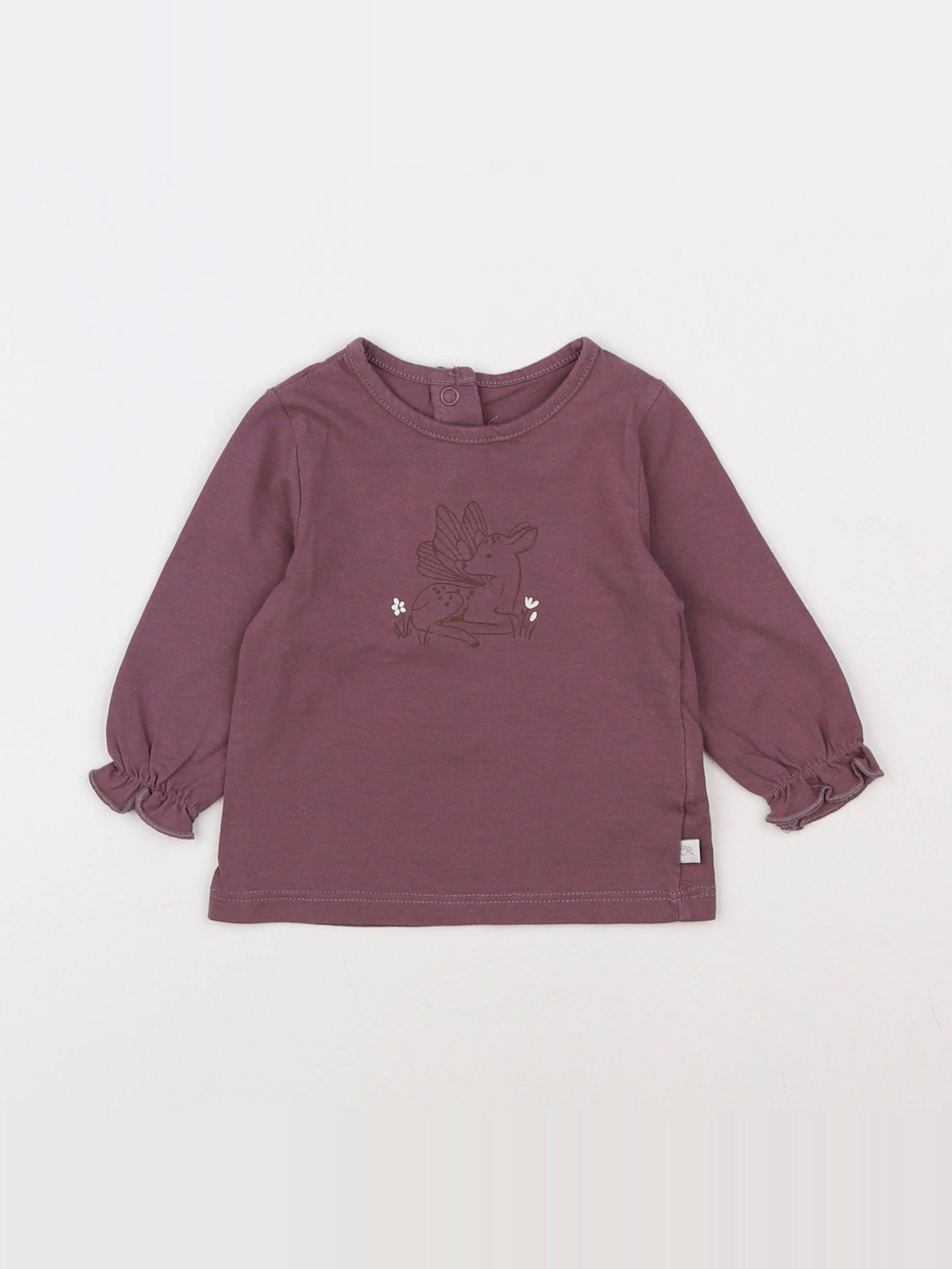 Cadet Rousselle - tee-shirt violet - 3 mois