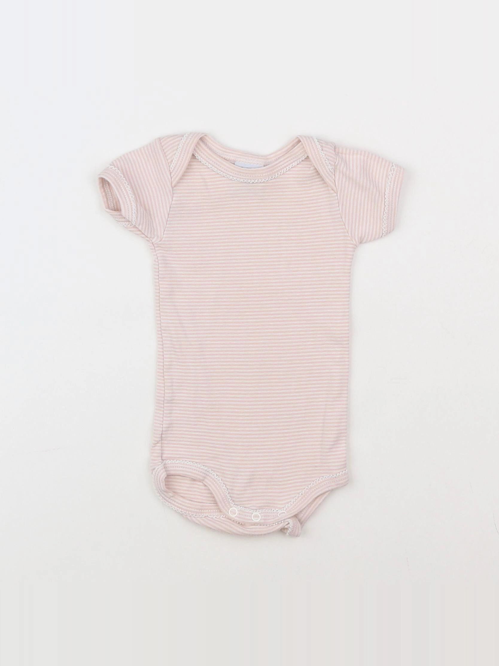 Petit Bateau - body rose - 3 mois
